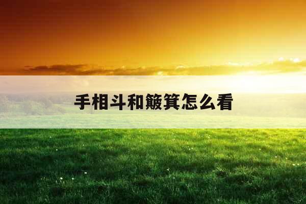 手相斗和簸箕怎么看