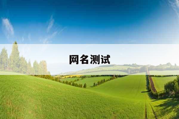 网名测试 网名测试