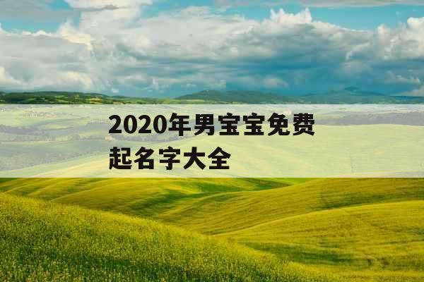 2020年男宝宝免费起名字大全