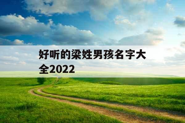 好听的梁姓男孩名字大全2022