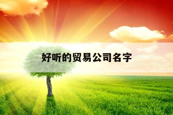 好听的贸易公司名字