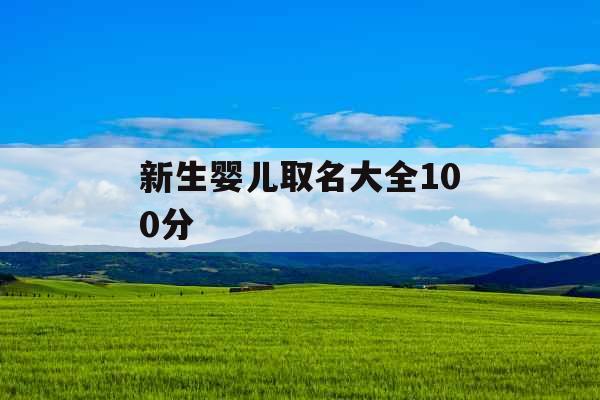 新生婴儿取名大全100分