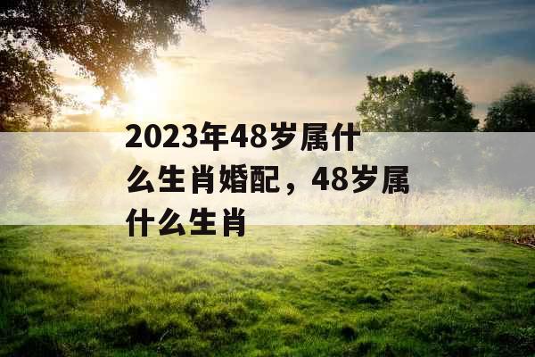 2023年48岁属什么生肖婚配，48岁属什么生肖