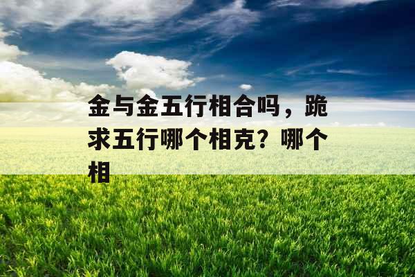 金与金五行相合吗,跪求五行哪个相克?哪个相 金与金五行相合吗,跪求五行哪个相克?哪个相
