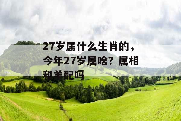 27岁属什么生肖的，今年27岁属啥？属相和羊配吗