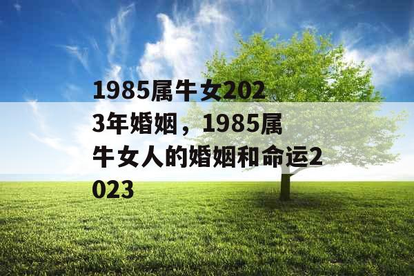 1985属牛女2023年婚姻，1985属牛女人的婚姻和命运2023