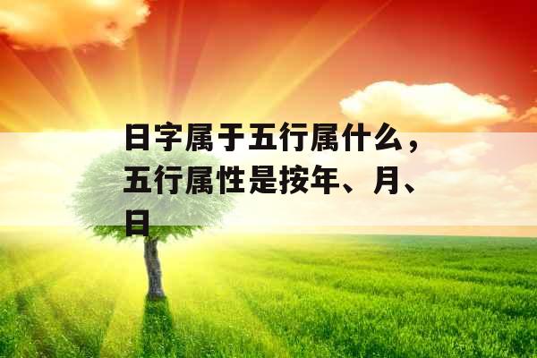 日字属于五行属什么,五行属性是按年、月、日