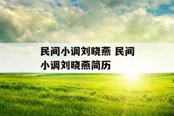 民间小调刘晓燕 民间小调刘晓燕简历