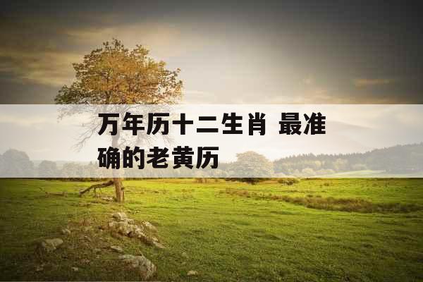 万年历十二生肖 最准确的老黄历 万年历十二生肖 最准确的老黄历