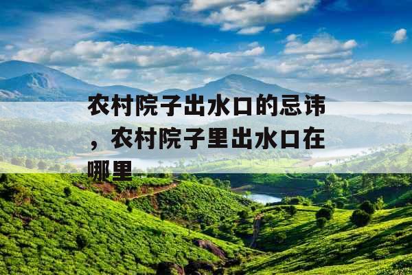 农村院子出水口的忌讳,农村院子里出水口在哪里 农村院子出水口的忌讳,农村院子里出水口在哪里