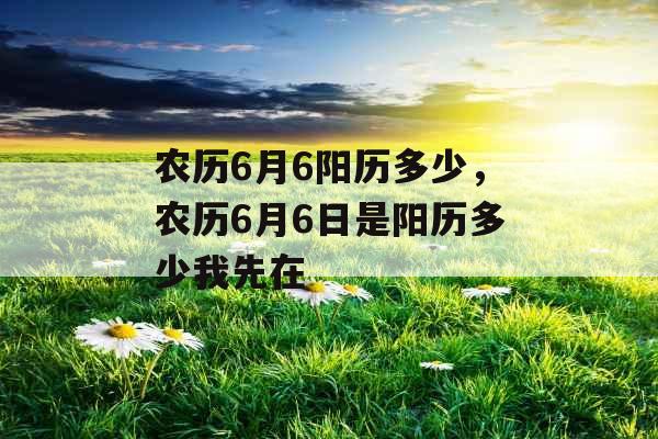 农历6月6阳历多少,农历6月6日是阳历多少我先在 农历6月6阳历多少,农历6月6日是阳历多少我先在