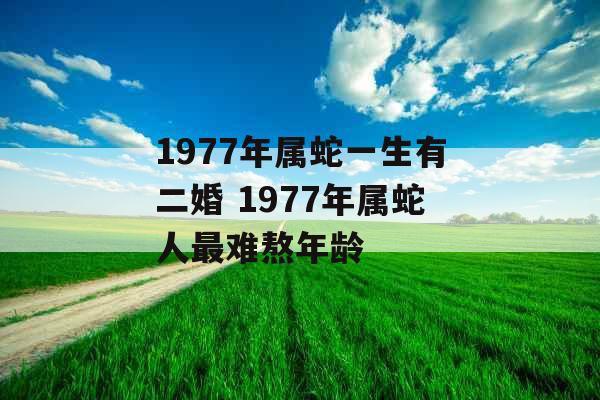 1977年属蛇一生有二婚 1977年属蛇人最难熬年龄