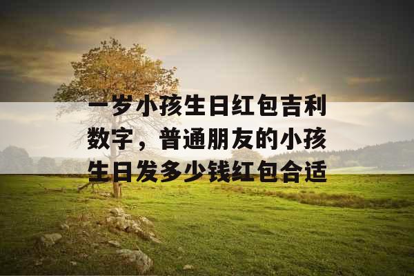 一岁小孩生日红包吉利数字，普通朋友的小孩生日发多少钱红包合适