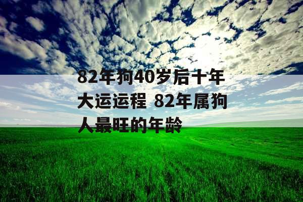 82年狗40岁后十年大运运程 82年属狗人最旺的年龄