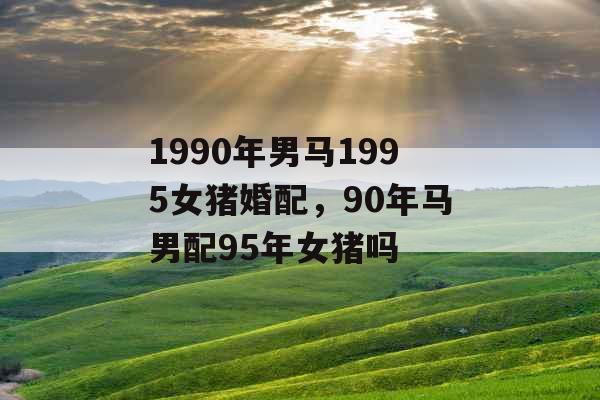 1990年男马1995女猪婚配，90年马男配95年女猪吗