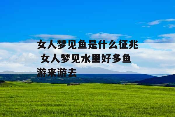 女人梦见鱼是什么征兆 女人梦见水里好多鱼游来游去