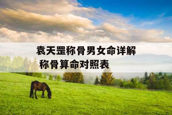 袁天罡称骨男女命详解 称骨算命对照表
