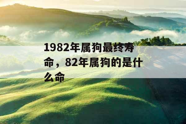 1982年属狗最终寿命,82年属狗的是什么命 1982年属狗最终寿命,82年属狗的是什么命