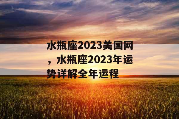 水瓶座2023美国网，水瓶座2023年运势详解全年运程