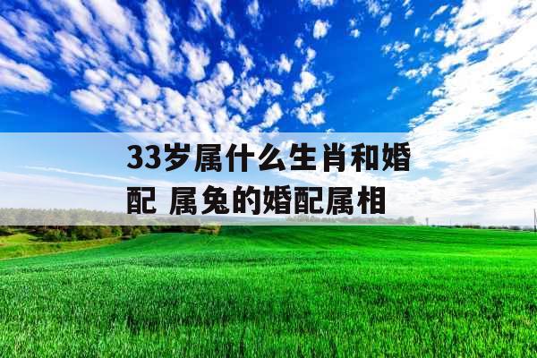 33岁属什么生肖和婚配 属兔的婚配属相