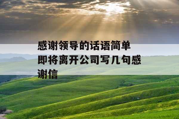 感谢领导的话语简单 即将离开公司写几句感谢信 感谢领导的话语简单 即将离开公司写几句感谢信