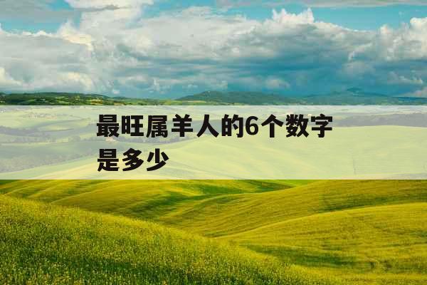最旺属羊人的6个数字是多少