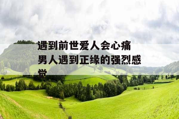 遇到前世爱人会心痛 男人遇到正缘的强烈感觉