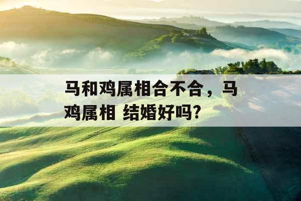 马和鸡属相合不合，马鸡属相 结婚好吗?