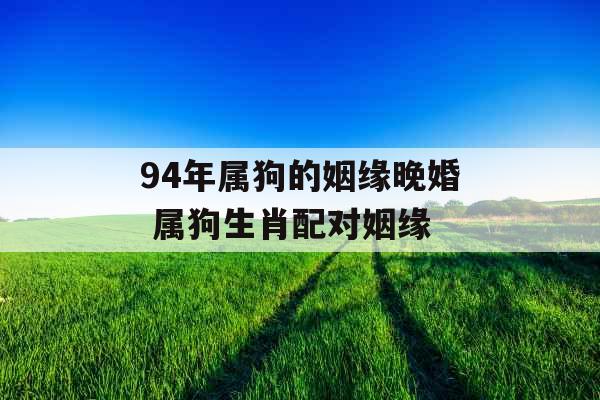 94年属狗的姻缘晚婚 属狗生肖配对姻缘