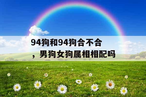 94狗和94狗合不合，男狗女狗属相相配吗