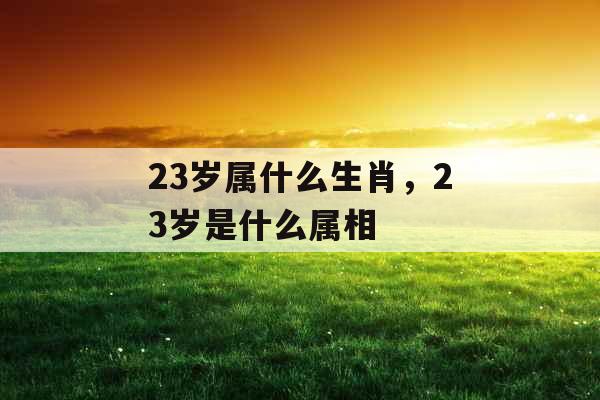 23岁属什么生肖,23岁是什么属相 23岁属什么生肖,23岁是什么属相
