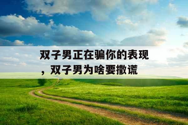 双子男正在骗你的表现，双子男为啥要撒谎