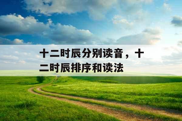 十二时辰分别读音，十二时辰排序和读法