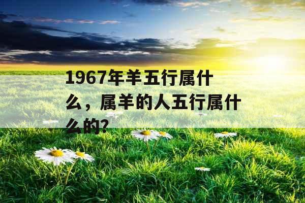 1967年羊五行属什么,属羊的人五行属什么的?