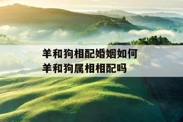 羊和狗相配婚姻如何 羊和狗属相相配吗