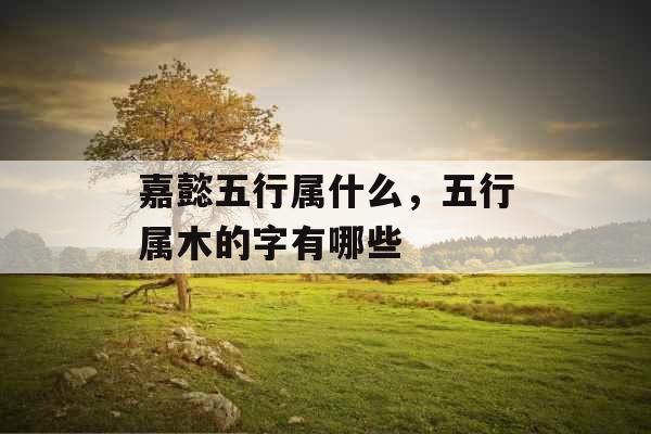 嘉懿五行属什么,五行属木的字有哪些