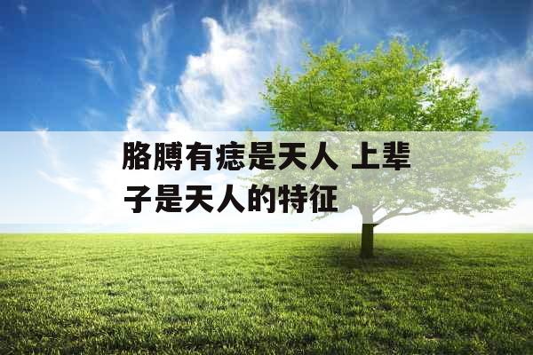 胳膊有痣是天人 上辈子是天人的特征