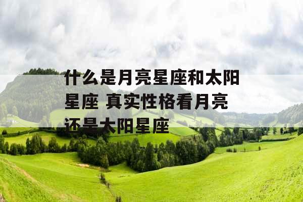 什么是月亮星座和太阳星座 真实性格看月亮还是太阳星座