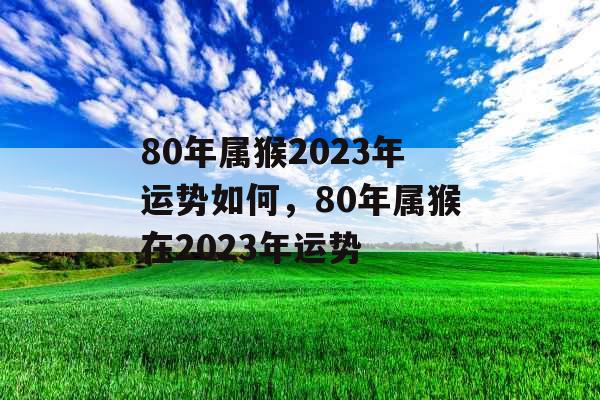 80年属猴2023年运势如何，80年属猴在2023年运势