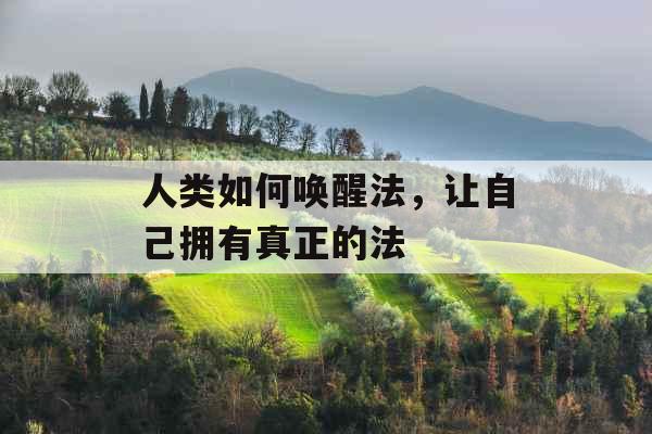 人类如何唤醒法,让自己拥有真正的法 人类如何唤醒法,让自己拥有真正的法