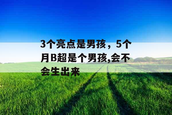 3个亮点是男孩,5个月B超是个男孩,会不会生出来 3个亮点是男孩,5个月B超是个男孩,会不会生出来