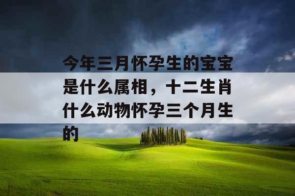 今年三月怀孕生的宝宝是什么属相，十二生肖什么动物怀孕三个月生的