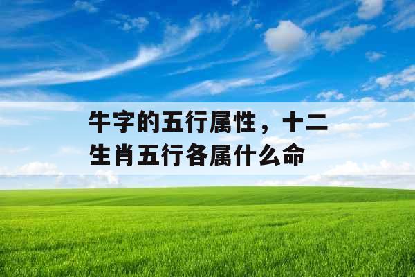 牛字的五行属性,十二生肖五行各属什么命 牛字的五行属性,十二生肖五行各属什么命