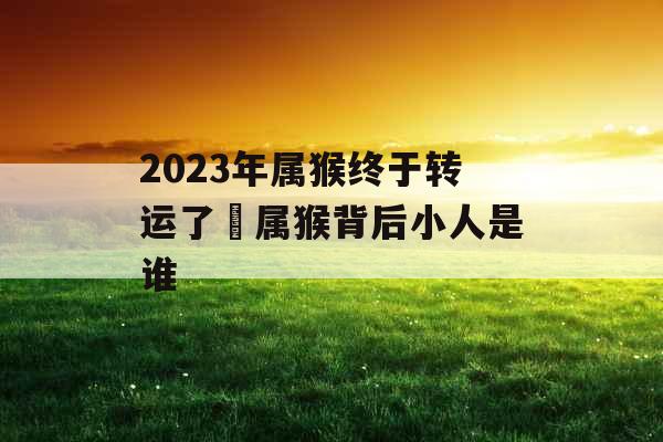 2023年属猴终于转运了 属猴背后小人是谁