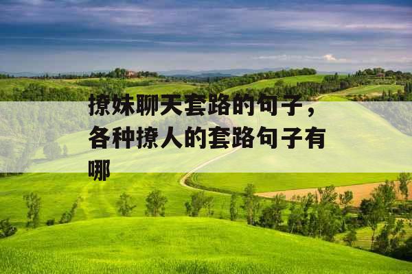 撩妹聊天套路的句子，各种撩人的套路句子有哪