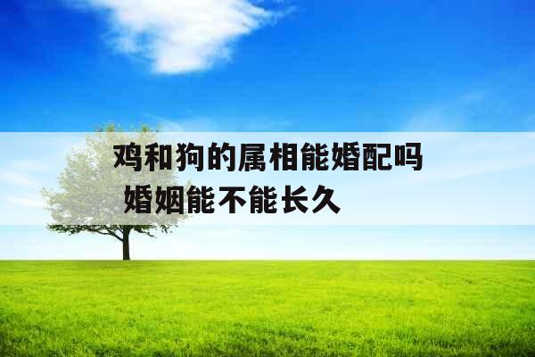 鸡和狗的属相能婚配吗 婚姻能不能长久 鸡和狗的属相能婚配吗 婚姻能不能长久