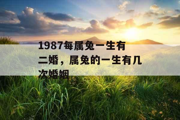 1987每属兔一生有二婚，属兔的一生有几次婚姻