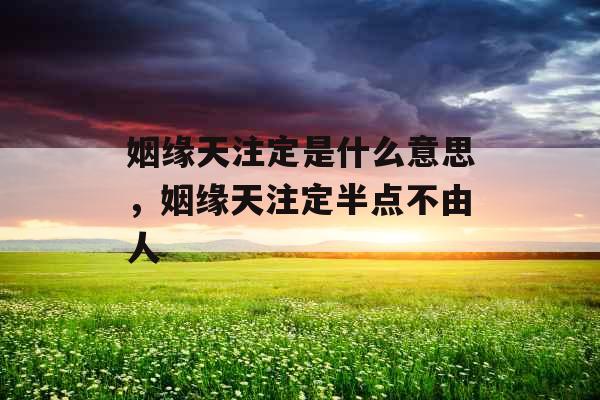 姻缘天注定是什么意思,姻缘天注定半点不由人 姻缘天注定是什么意思,姻缘天注定半点不由人