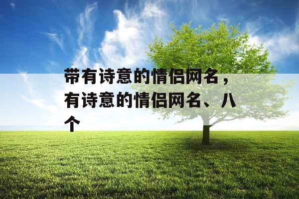 带有诗意的情侣网名，有诗意的情侣网名、八个