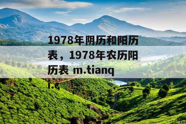 1978年阴历和阳历表,1978年农历阳历表 m.tianqi.c 1978年阴历和阳历表,1978年农历阳历表 m.tianqi.c